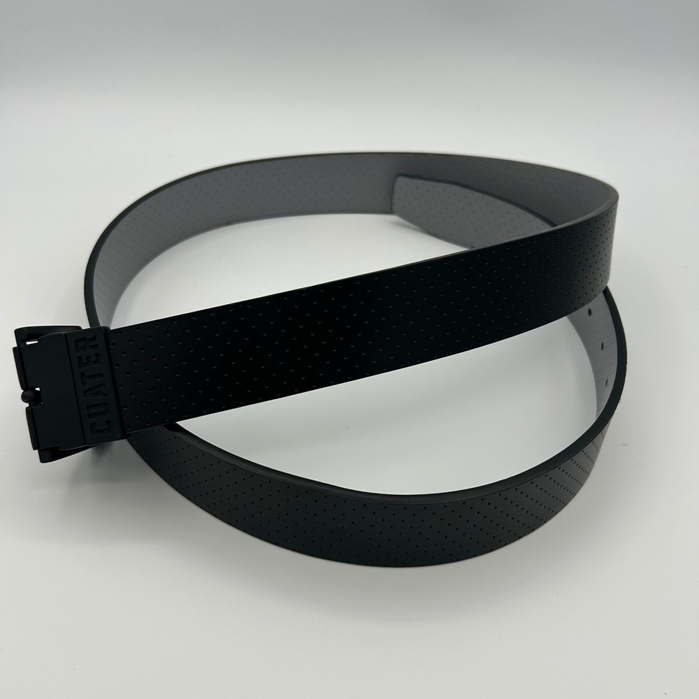 Cuater Belt 4MQ194 Mens 38 Black Leather Perforated Golf Sport Athletic
